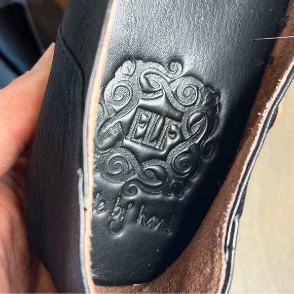 *Bali Elf | Black Leather Handmade Cap Toe Loafers Size 9.5 - Picture 9 of 16